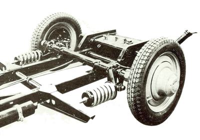 Rear suspension setup of the Stoewer Grief model